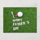 Golf Happy Vaderdag met golfbal en t-shirt Briefkaart (Voorkant)