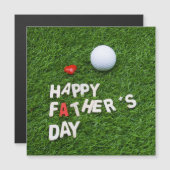 Golf Happy Vaderdag met t-shirt en bal op groen (Voorkant / Achterkant)