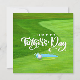 Golf happy vaderdag op golfbaan met bal