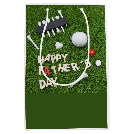 Golf Happy Vaderdag voor Golf-cadeautas Medium Cadeauzakje (Voorkant)