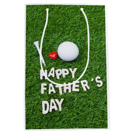 Golf Happy Vaderdag voor Golf-cadeautas Medium Cadeauzakje (Voorkant)