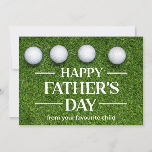 Golf Happy Vaderdag voor golfer op groen gras Feestdagenkaart (Voorkant)