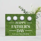 Golf Happy Vaderdag voor golfer op groen gras Feestdagenkaart (Staand voorkant)