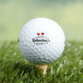 Golf Happy Valentijnsdag met twee rode harten Golfballen (Insitu Shirt)