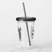 Golf harde schijf op 50 acryl drinkbeker (Links)