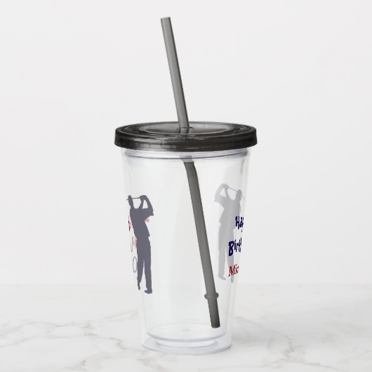 Golf harde schijf op 50 acryl drinkbeker (Links)