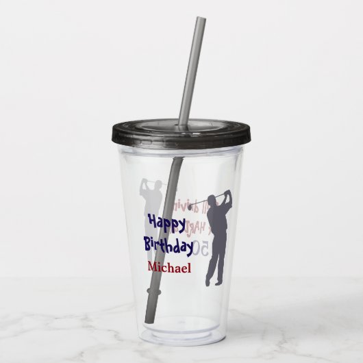 Golf harde schijf op 50 acryl drinkbeker