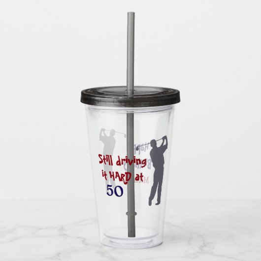 Golf harde schijf op 50 acryl drinkbeker (Voorkant)