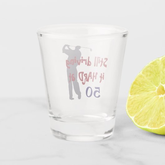 Golf harde schijf op 50 shot glas (Achterkant)