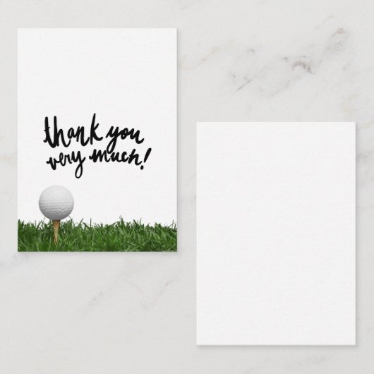 Golf Hartelijk dank Notitiekaartje (Voorkant / Achterkant)
