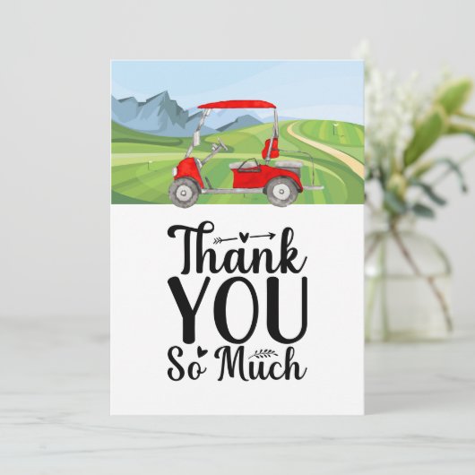 Golf Hartelijk dank voor golfer Bedankkaart (Staand voorkant)