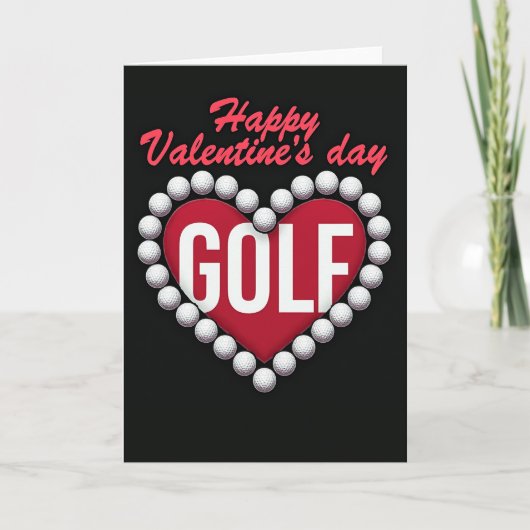 Golf Hartelijke Valentijnskaart Kaart (Voorkant)