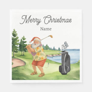 Golf Hawaï Kerstman Sinterklaas Tropisch Feest Pap Servet