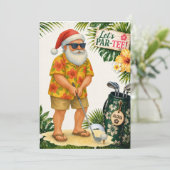 Golf Hawaï thema Kerstfeest Kaart (Staand voorkant)