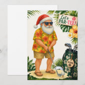Golf Hawaï thema Kerstfeest Kaart (Voorkant / Achterkant)
