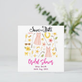 Golf Hawaiaans getinte Bruidsdouche Bachelorette Save The Date (Staand voorkant)