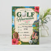 Golf Hawaiaans thema Kaart (Staand voorkant)