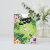 Golf Hawaii thema Platte Bedankkaart Briefkaart (Staand voorkant)