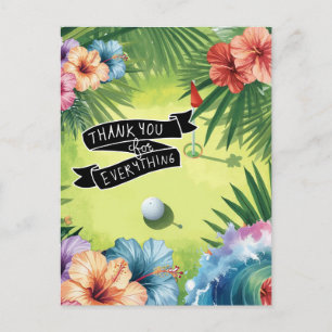 Golf Hawaii thema Vlakke Dankkaart Briefkaart