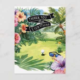 Golf Hawaii thema Vlakke Dankkaart Briefkaart