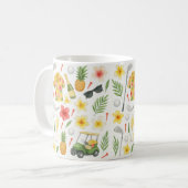 Golf Hawaii thema voor Hawaiiaanse geschenken voor Koffiemok (Voorkant links)