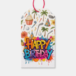 Golf Hawaii thema voor Hawaiian Golfer Party Cadeaulabel