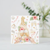 Golf Hawaiian thema bruiloft voor golfer Kaart (Staand voorkant)