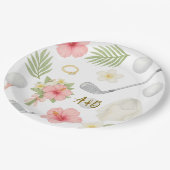 Golf Hawaiian thema bruiloft voor golfer Papieren Bordje (Gekanteld)