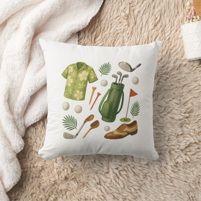 Golf Hawaiian thema Golfer Kussen (Deken)