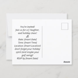 Golf Hawaiian thema Lady Woman Golfer toernooi Briefkaart