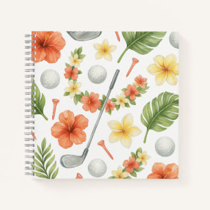 Golf Hawaiian thema voor Golfer Notitieboek