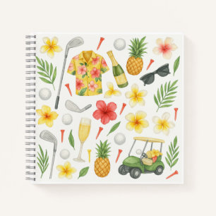 Golf Hawaiian thema voor Golfer Notitieboek