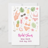 Golf Hawaiian thema Vrijgezellenfeest Bachelorette Kaart (Voorkant)