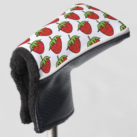 Golf Head Cover Aardbeien Fruit (3/4 voorkant)