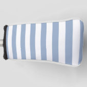 Golf Head Cover Blauw & Wit Gestreept (Voorkant)