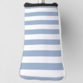Golf Head Cover Blauw & Wit Gestreept (Draai 90)
