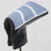 Golf Head Cover Blauw & Witte Streep (3/4 voorkant)
