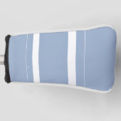 Golf Head Cover Blauw & Witte Streep (Voorkant)