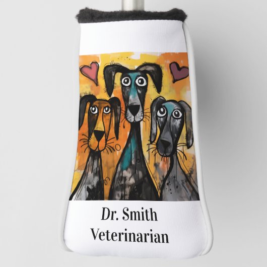 Golf Head Cover Dierenarts Honden Dieren (Draai 90)