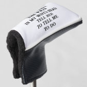 Golf Head Cover Echtgenoot Echtgenote's Grapje (3/4 voorkant)