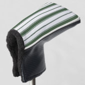 Golf Head Cover Groen & Wit Streep (3/4 voorkant)