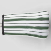 Golf Head Cover Groen & Wit Streep (Voorkant)