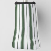 Golf Head Cover Groen & Wit Streep (Draai 90)