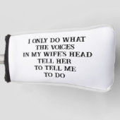 Golf Head Cover Husband Wife's Joke (Voorkant)