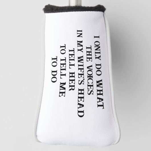 Golf Head Cover Husband Wife's Joke (Draai 90)