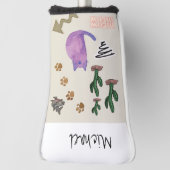 Golf Head Cover Kat Vis Cactus Miauw Pootjes (Draai 90)