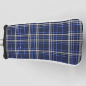 Golf Head Cover Klassiek Blauw & Wit Geruit  (Voorkant)