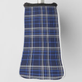 Golf Head Cover Klassiek Blauw & Wit Geruit  (Draai 90)