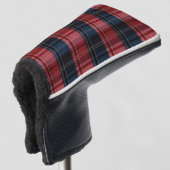Golf Head Cover Klassiek Rood & Blauw Geruit (3/4 voorkant)