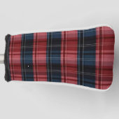 Golf Head Cover Klassiek Rood & Blauw Geruit (Voorkant)